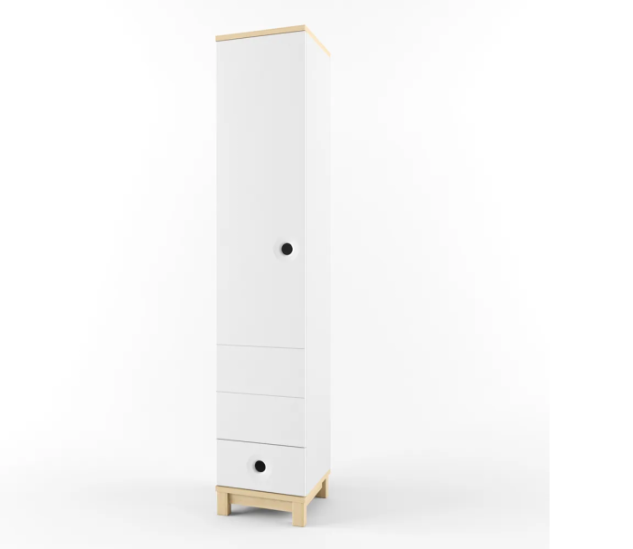 РОБИН ЛАЙТ Пенал (Цвет фасадов Клен/Белый, Сторона сборки Левая)