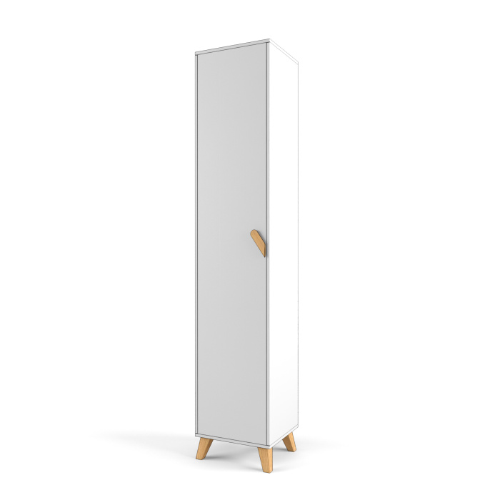 2+2 Пенал левый (Цвет корпуса Белый, Цвет фасадов Белый, Форма Опоры Диагональ, Форма Ручек Диагональ)