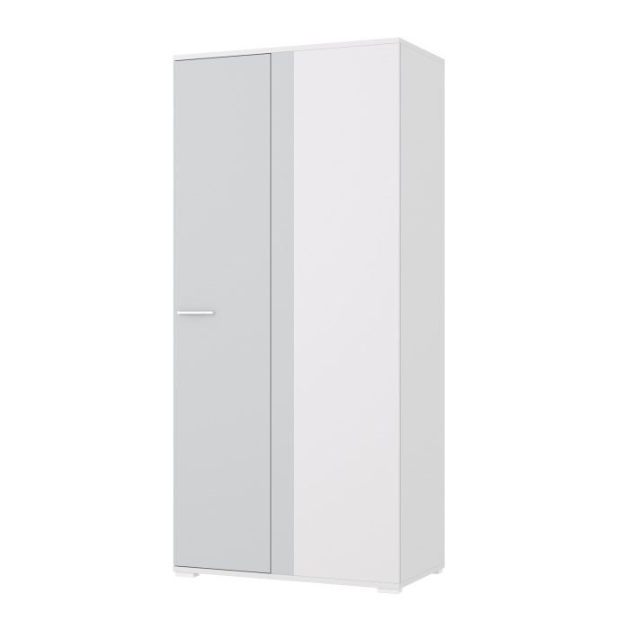 FLORA Шкаф угловой ШУ (Белый, БЕЛЫЙ / СВЕТЛО-СЕРЫЙ / ОЛИВА, Левая)