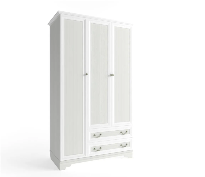 КЛАССИКА Шкаф 3-х створчатый (Рамух белый)