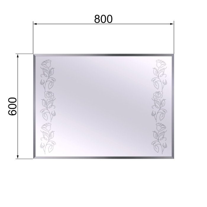 РОЗАЛИЯ № 4.4 Зеркало (Лазерная гравировка)