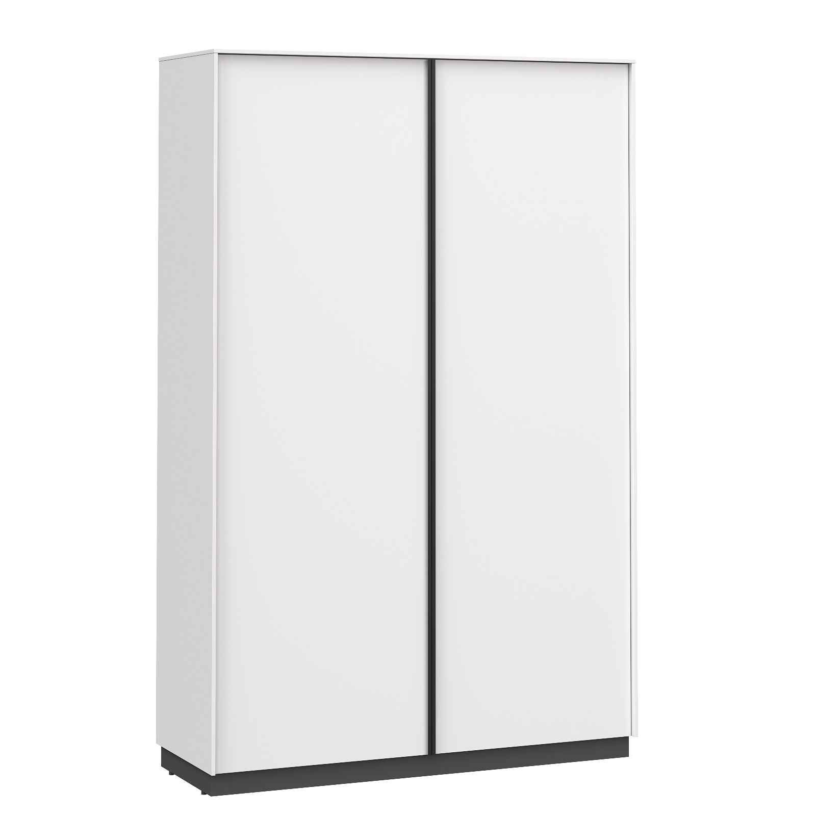 QUATRO Шкаф 2-х дверный Ш2 (БЕЛЫЙ / ЧЕРНЫЙ , БЕЛЫЙ)