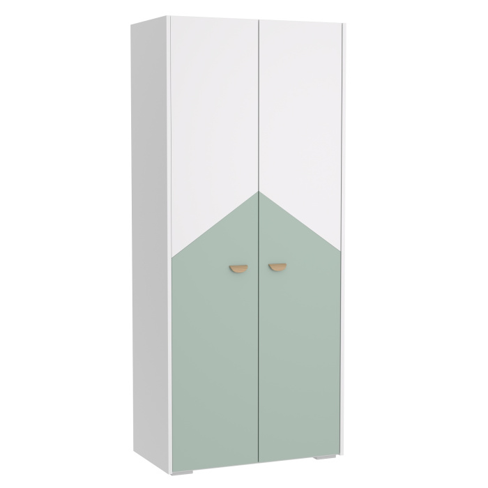 GRETA Шкаф 2-х дверный Ш2 (ДУБ АНДРЕА / БЕЛЫЙ, СЕРО-ЗЕЛЕНЫЙ / БЕЛЫЙ)