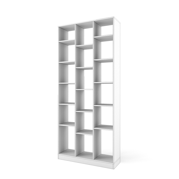 2+2 Стеллаж-Перегородка (Цвет корпуса Белый, Цвет фасадов Белый) 2+2 Стеллаж-Перегородка (Цвет корпуса Белый, Цвет фасадов Белый)