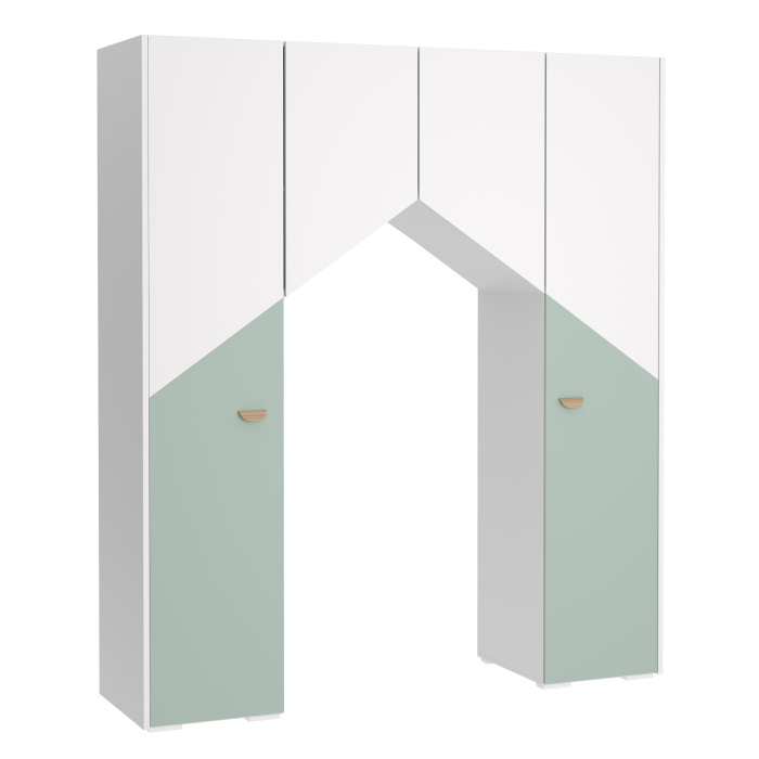 GRETA Шкаф-дом ШД (ДУБ АНДРЕА / БЕЛЫЙ, СЕРО-ЗЕЛЕНЫЙ / БЕЛЫЙ)