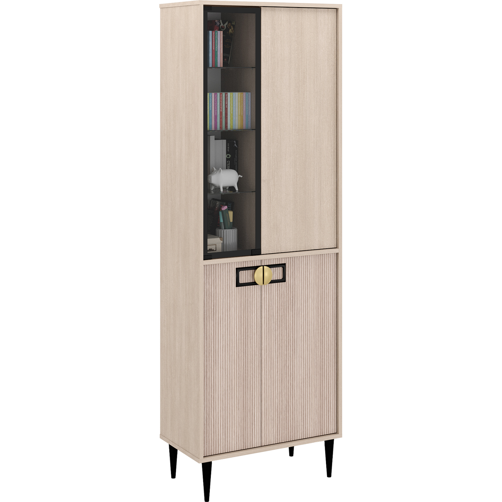 МУЗА № 2.1 Пенал со стеклом (Тира/кадена вуд)