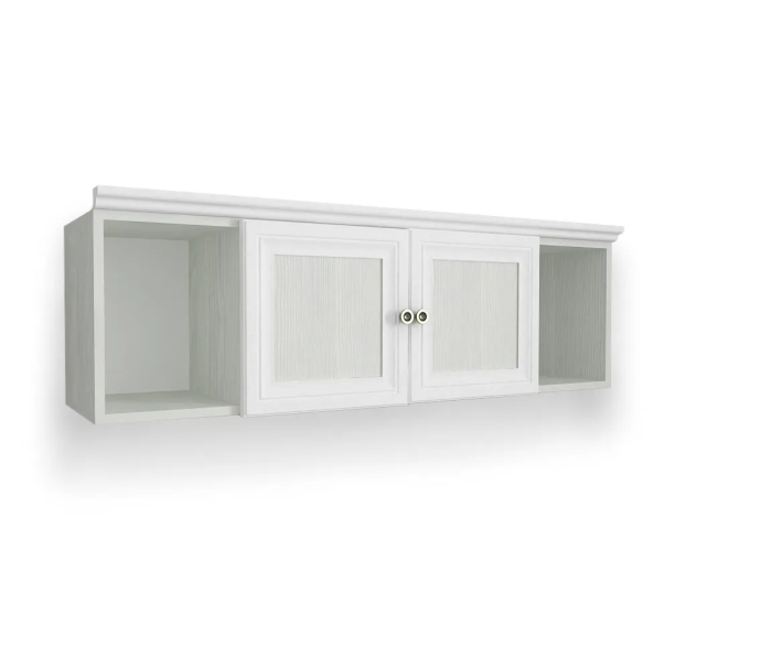 КЛАССИКА Полка средняя (Рамух белый, Карниз по фронту)