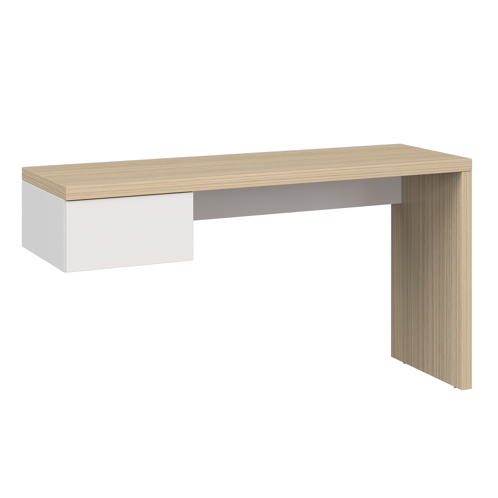 ENNI Новая Стол приставной С2 (ДУБ АНДРЕА / БЕЛЫЙ, БЕЛЫЙ, Универсальная, 1400)