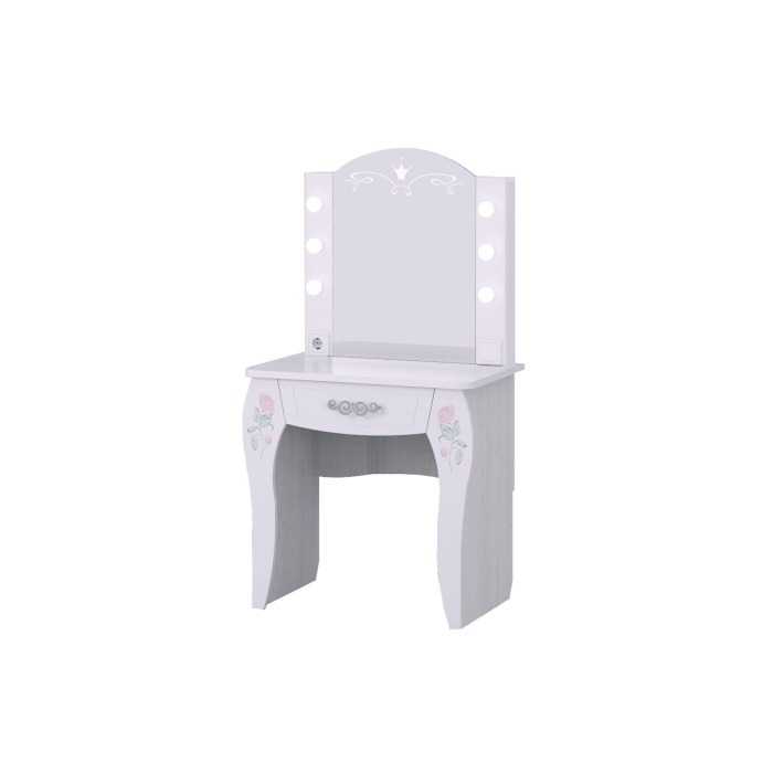 РОЗАЛИЯ № 12 Столик туалетный (Белая лиственница, Омела глянец)