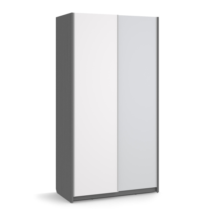 VECTRA Шкаф-купе (СЕРЫЙ ШПОН, СВЕТЛО-СЕРЫЙ / БЕЛЫЙ)