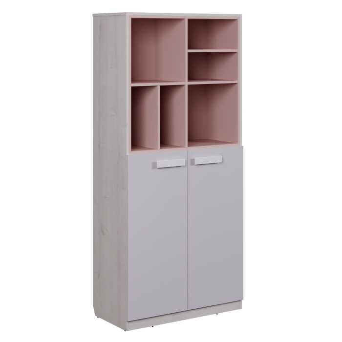 RUMIKA Шкаф для книг ШК (ДУБ ЭЛЬЗА, СВЕТЛО-СЕРЫЙ / ПЕПЕЛЬНАЯ РОЗА) RUMIKA Шкаф для книг ШК (ДУБ ЭЛЬЗА, СВЕТЛО-СЕРЫЙ / ПЕПЕЛЬНАЯ РОЗА)