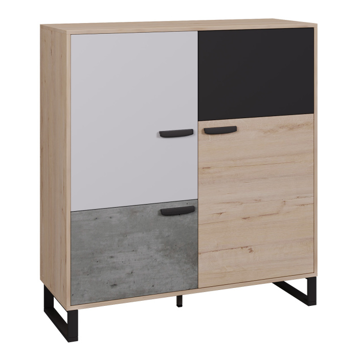 LIBERTI Шкаф ШТ (ДУБ ИРЛАНДСКИЙ / ЦЕМЕНТ / ЧЕРНЫЙ / БЕЛЫЙ)