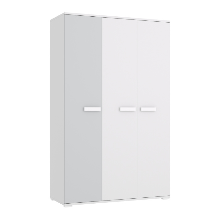 MONO Шкаф 3-х дверный Ш3 (Белый, СВЕТЛО-СЕРЫЙ / БЕЛЫЙ)