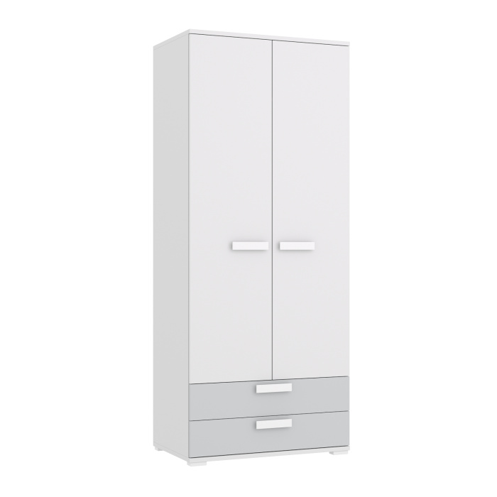 MONO Шкаф Ш2.М (Белый, СВЕТЛО-СЕРЫЙ / БЕЛЫЙ)