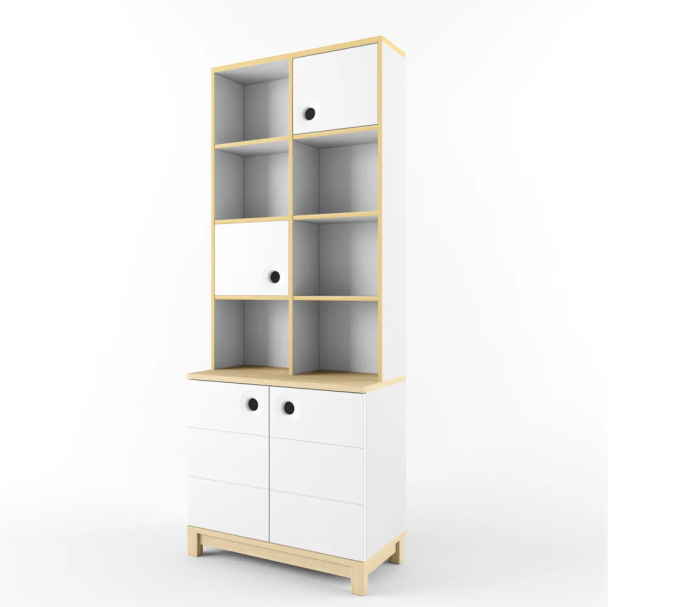 РОБИН ЛАЙТ Стеллаж широкий (Цвет фасадов Клен/Белый)