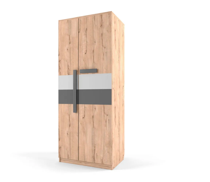 ТВИСТ ЛОФТ Шкаф 2-х створчатый (Цвет корпуса Дуб Ирландский/Серый/Темно серый ЛОФТ)