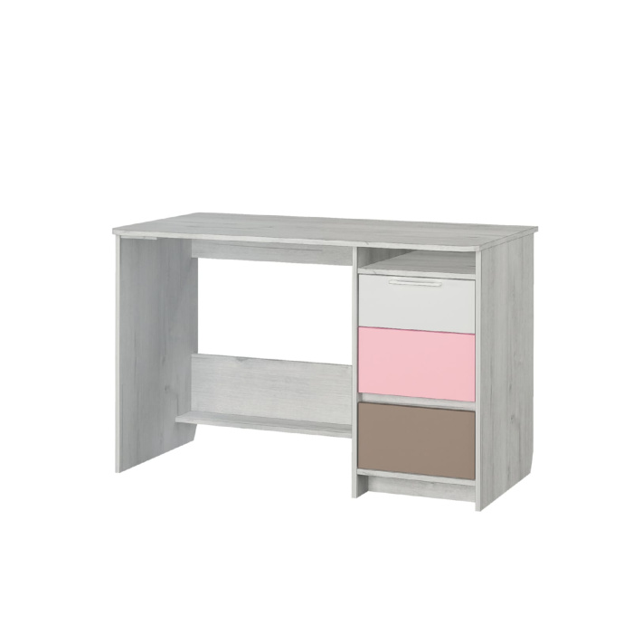 ЗЕФИР № 17.2 Стол письменный (ДУБ ЭЛЬЗА, Розовый, Универсальная)