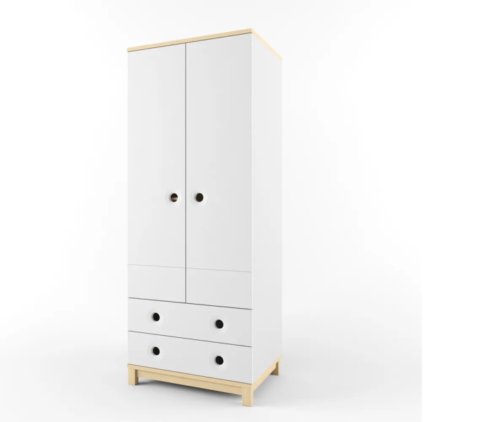 РОБИН ЛАЙТ Шкаф 2-х створчатый (Цвет фасадов Клен/Белый)