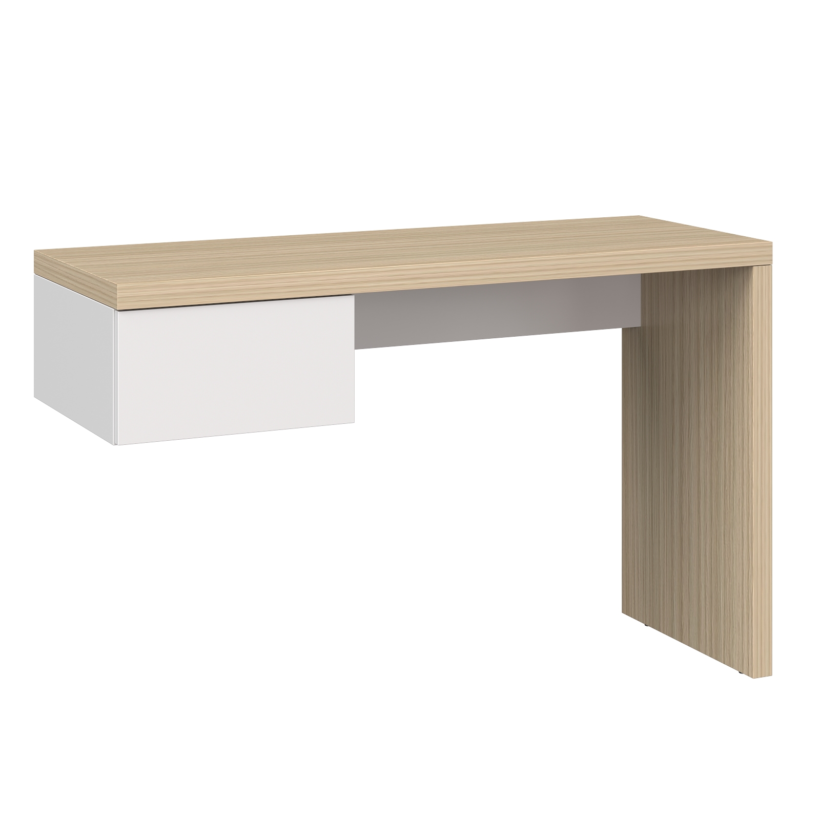 ENNI Новая Стол приставной С1 (ДУБ АНДРЕА / БЕЛЫЙ, БЕЛЫЙ, Универсальная, 1200)