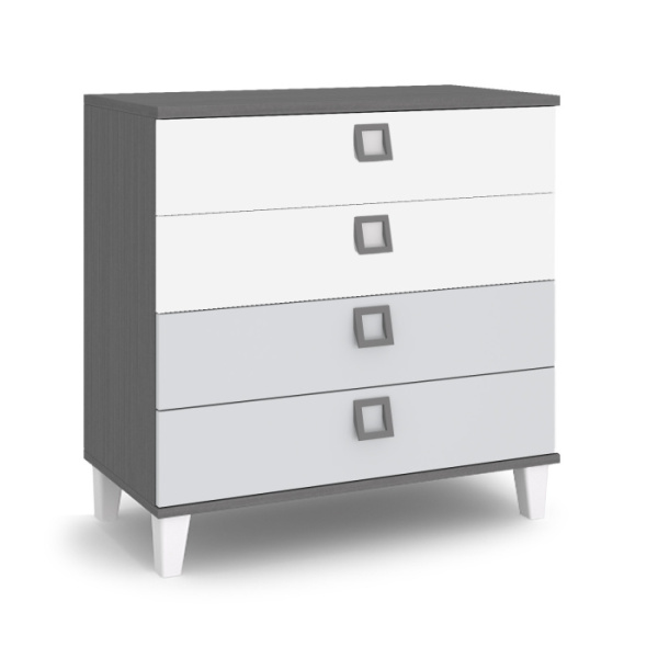 VECTRA Комод К1 (СЕРЫЙ ШПОН, СВЕТЛО-СЕРЫЙ / БЕЛЫЙ) VECTRA Комод К1 (СЕРЫЙ ШПОН, СВЕТЛО-СЕРЫЙ / БЕЛЫЙ)