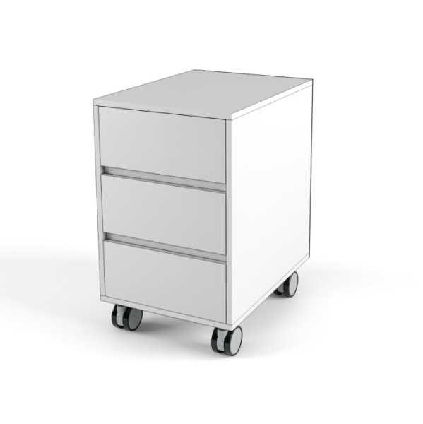 2+2 Тумба выкатная (Цвет корпуса Белый, Цвет фасадов Белый) 2+2 Тумба выкатная (Цвет корпуса Белый, Цвет фасадов Белый)