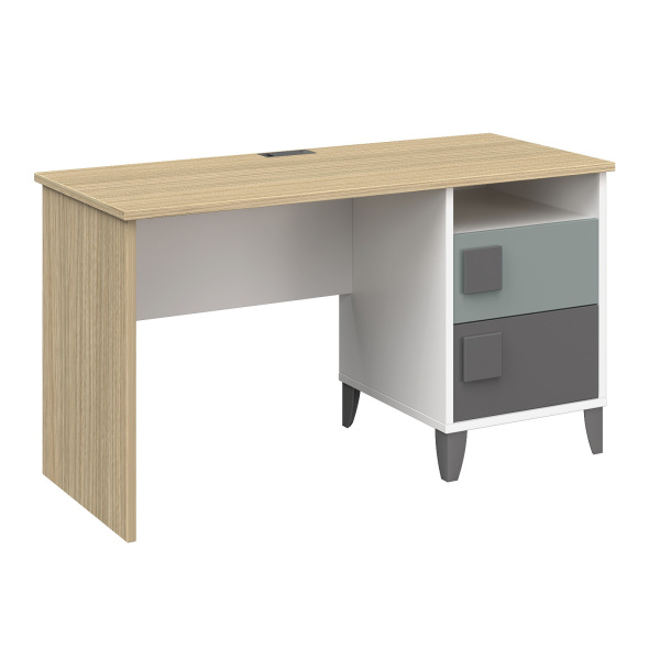 DIMIKA Стол С1 (Белый, СЕРЫЙ / СЕРО-ЗЕЛЕНЫЙ / ДУБ АНДРЕА / БЕЛЫЙ)