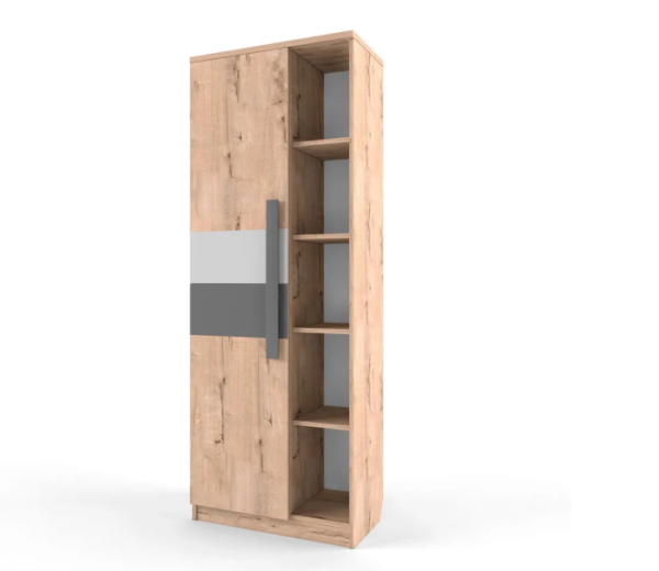 ТВИСТ ЛОФТ Стеллаж (Дуб Ирландский/Серый/Темно серый ЛОФТ, Левая) ТВИСТ ЛОФТ Стеллаж (Дуб Ирландский/Серый/Темно серый ЛОФТ, Левая)