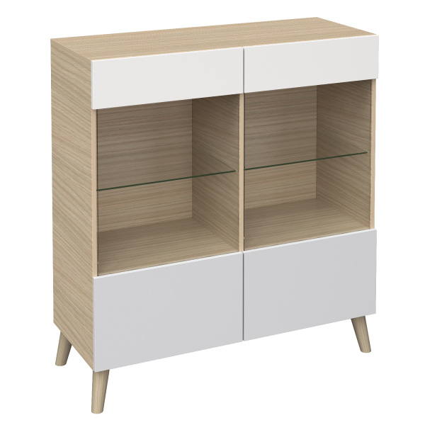 DANIA Греденция (ДУБ АНДРЕА, СВЕТЛО-СЕРЫЙ / БЕЛЫЙ)