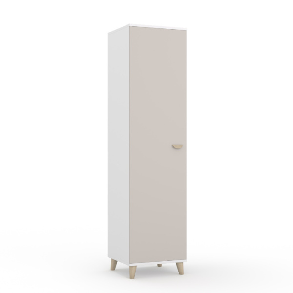 AMELY Шкаф-пенал ШП (БЕЛЫЙ / ВЕЛЮР / ПЕПЕЛЬНАЯ РОЗА / УНИВЕРСАЛЬНЫЙ)