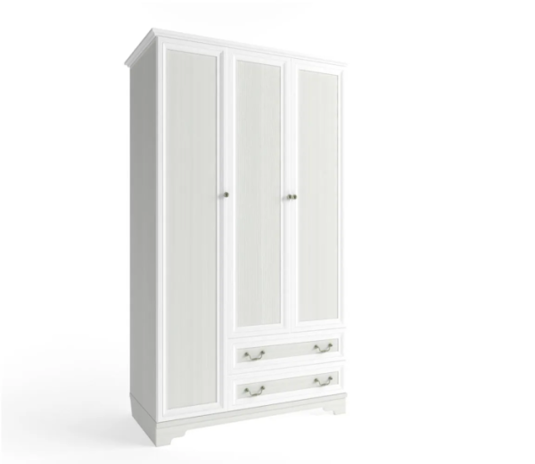 КЛАССИКА Шкаф 3-х створчатый (Рамух белый)