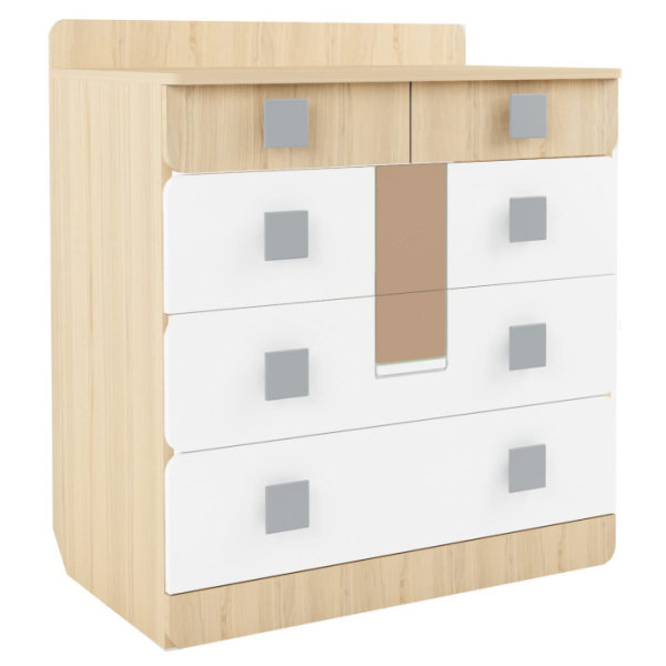 СТИЛЬ № 9.1 Комод (Туя Светлая, Белый глянец/Кофе с молоком) СТИЛЬ № 9.1 Комод (Туя Светлая, Белый глянец/Кофе с молоком)