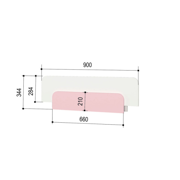 ЗЕФИР Бортик защитный (Белое сияние/Айскрим)