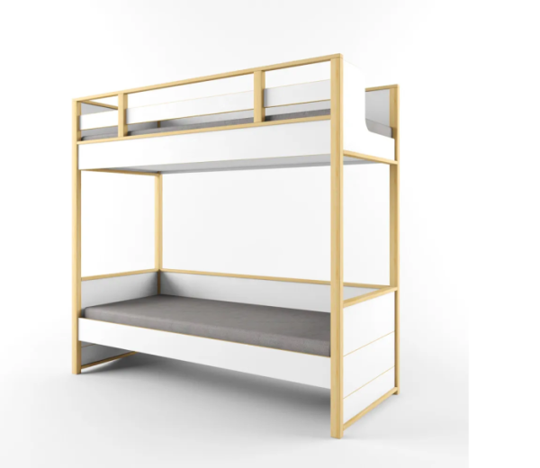 РОБИН ЛАЙТ Кровать 2-х ярусная (Цвет фасадов Клен/Белый, Сторона сборки Универсальная)