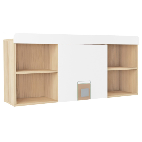 СТИЛЬ № 7 Полка навесная (Туя Светлая, Белый глянец/Кофе с молоком)