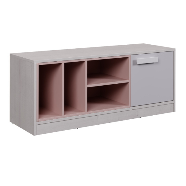 RUMIKA  Тумба под ТВ (ДУБ ЭЛЬЗА, СВЕТЛО-СЕРЫЙ / ПЕПЕЛЬНАЯ РОЗА) RUMIKA  Тумба под ТВ (ДУБ ЭЛЬЗА, СВЕТЛО-СЕРЫЙ / ПЕПЕЛЬНАЯ РОЗА)