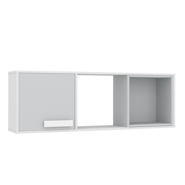 MONO Навесная полка НП1 (Белый, СВЕТЛО-СЕРЫЙ / БЕЛЫЙ)