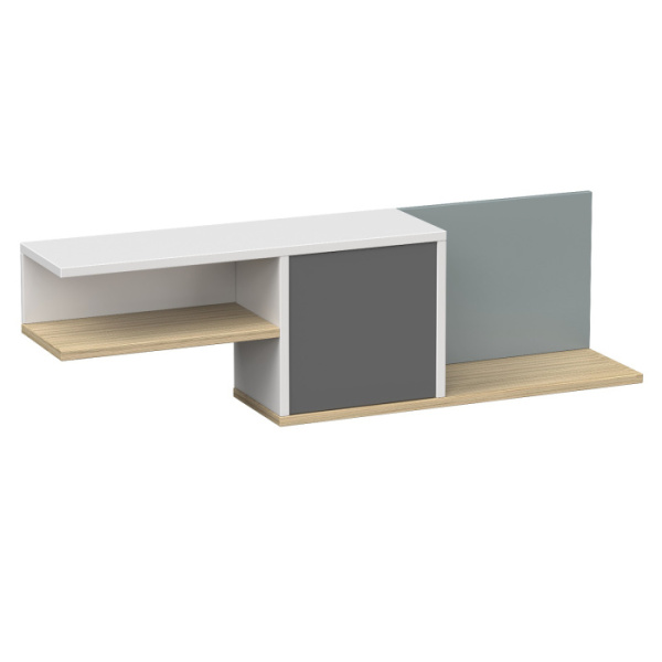 DIMIKA Полка НП1 (Белый, СЕРЫЙ / СЕРО-ЗЕЛЕНЫЙ / ДУБ АНДРЕА / БЕЛЫЙ)