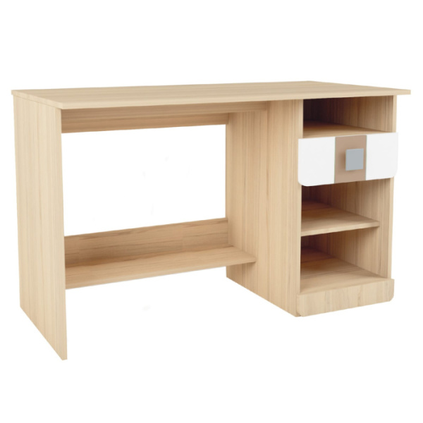 СТИЛЬ № 17 Стол письменный (Туя Светлая, Белый глянец/Кофе с молоком)