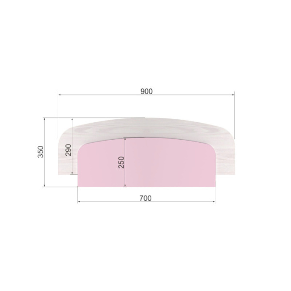 РОЗАЛИЯ Бортик защитный (Омела глянец/Розовый)