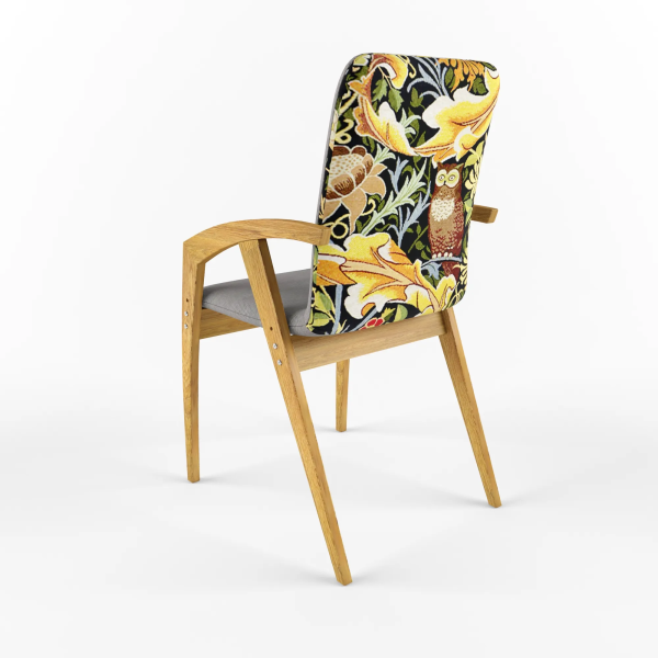 ТЭЛЬ Стул (Цвет корпуса Дуб Золотистый, Цвет мягких элементов Серый/Гобелен Лес)