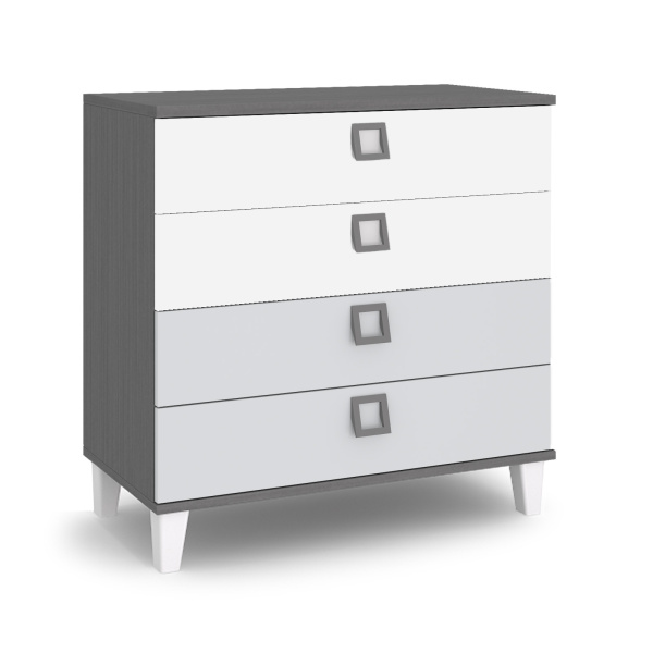 VECTRA Комод К1 (СЕРЫЙ ШПОН, СВЕТЛО-СЕРЫЙ / БЕЛЫЙ) VECTRA Комод К1 (СЕРЫЙ ШПОН, СВЕТЛО-СЕРЫЙ / БЕЛЫЙ)
