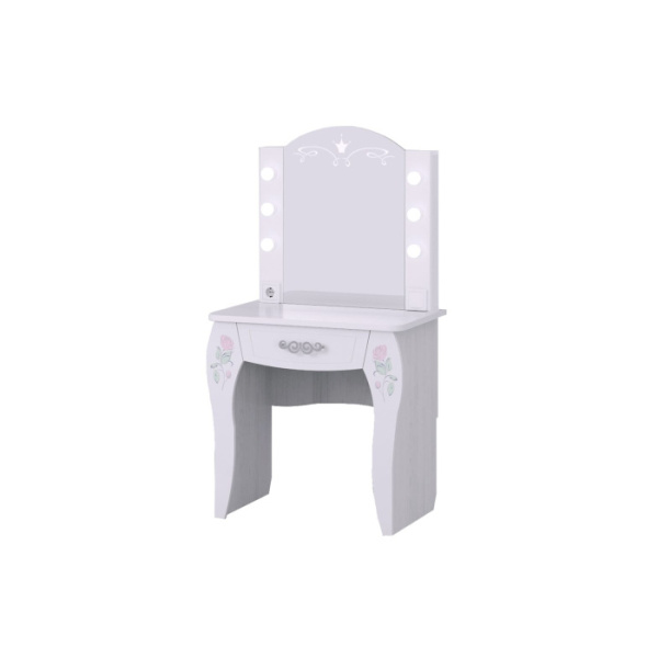 РОЗАЛИЯ № 12 Столик туалетный (Белая лиственница, Омела глянец)