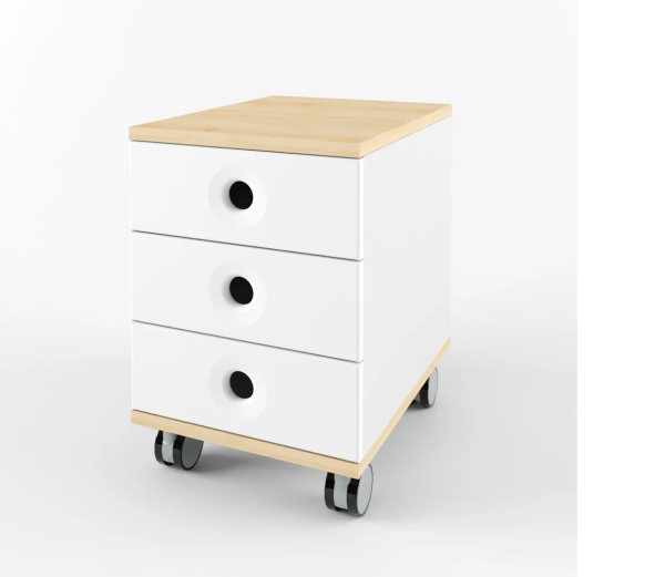 РОБИН ЛАЙТ Тумба выкатная (Цвет фасадов Клен/Белый) РОБИН ЛАЙТ Тумба выкатная (Цвет фасадов Клен/Белый)