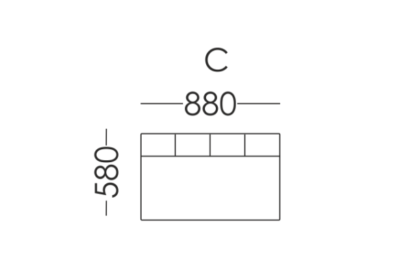 Диван LIME WOOD Модуль C (Ткань Категория 1, Ножки Дерево светлое) Диван LIME WOOD Модуль C (Ткань Категория 1, Ножки Дерево светлое)