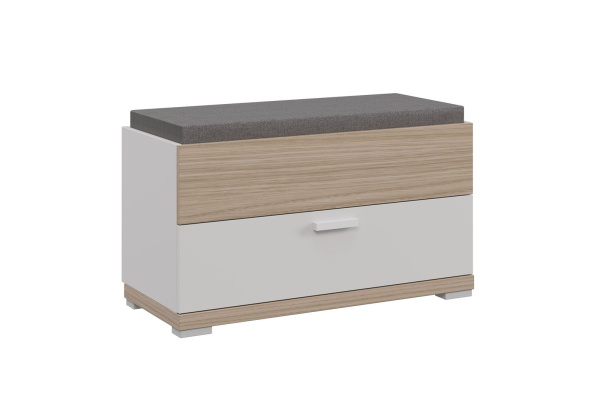 GLORIA Тумба Т1 (ДУБ АНДРЕА / БЕЛЫЙ, Белый)