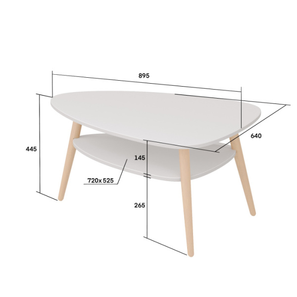 КОНСУЛ № 3 Стол журнальный (Белый)