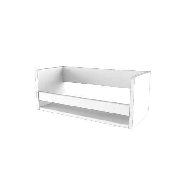 2+2 Полка для книг (Цвет корпуса Белый, Цвет фасадов Белый)