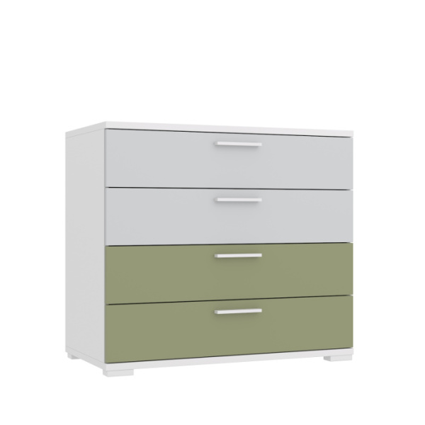FLORA Комод К1 (Белый, БЕЛЫЙ / СВЕТЛО-СЕРЫЙ / ОЛИВА) FLORA Комод К1 (Белый, БЕЛЫЙ / СВЕТЛО-СЕРЫЙ / ОЛИВА)