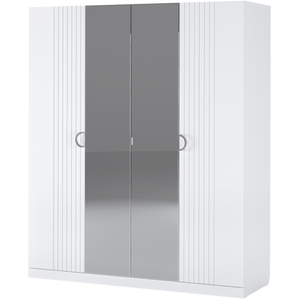 САНТИ №24 Шкаф 4х-створчатый (Белое сияние)