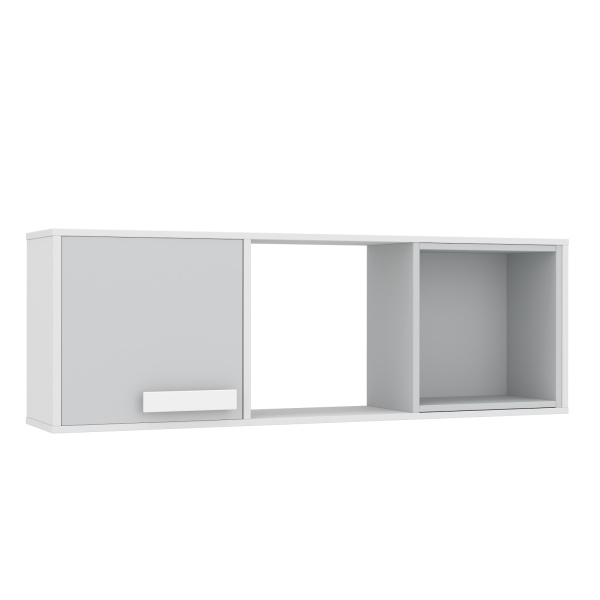 MONO Навесная полка НП1 (Белый, СВЕТЛО-СЕРЫЙ / БЕЛЫЙ)